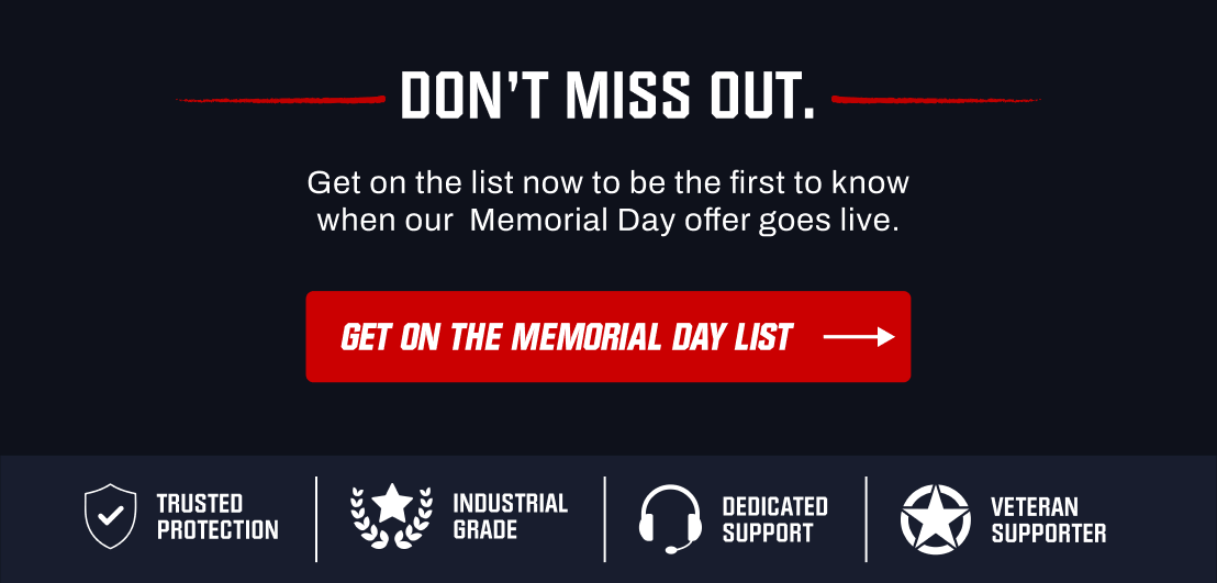 Don't Miss out - Sign up For Memorial Day Deals