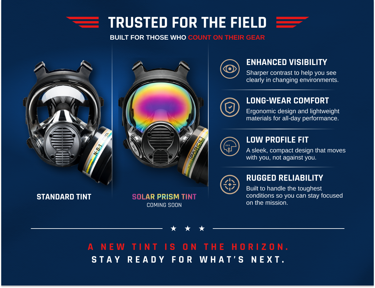 NB-100 Tactical Gas Mask - Now in Solar Prism!