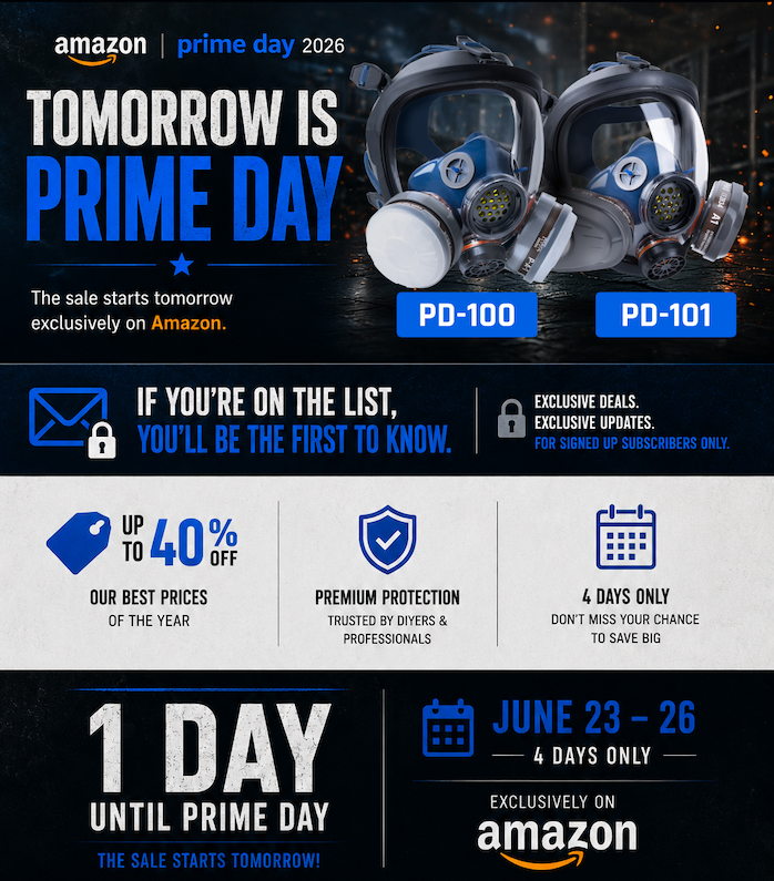 Tomorrow Starts Prime Day! Up to 40% OFF Parcil Safety respirators.