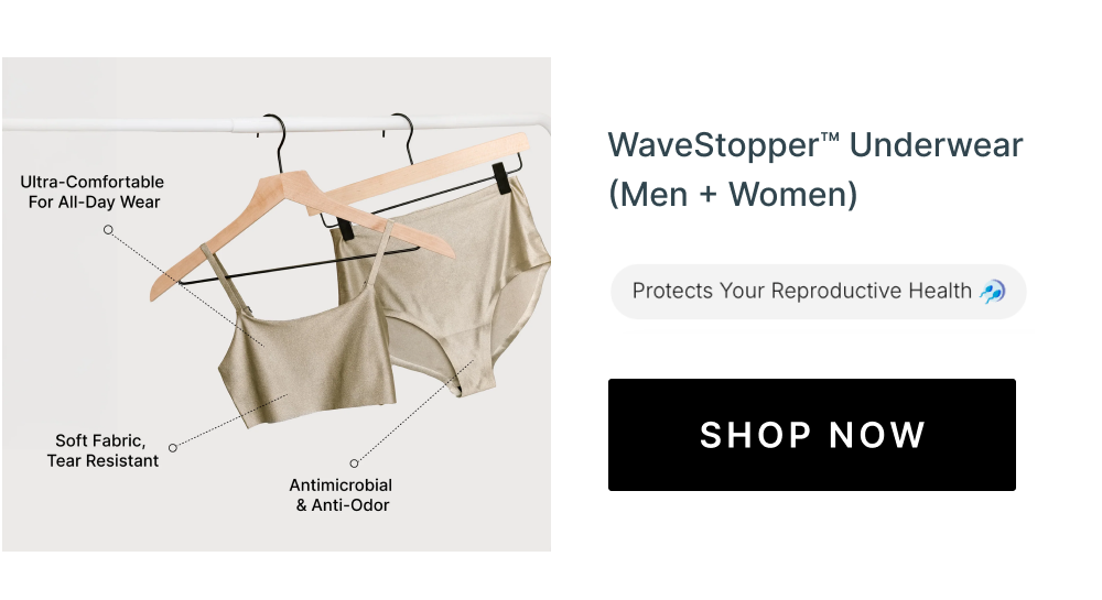 Shield your reproductive health with our comprehensive groin protection collection. From underwear and PJs to joggers and laptop pads, studies show EMF affects fertility. Our WaveStopper™ technology blocks 99% of cell phone radiation.