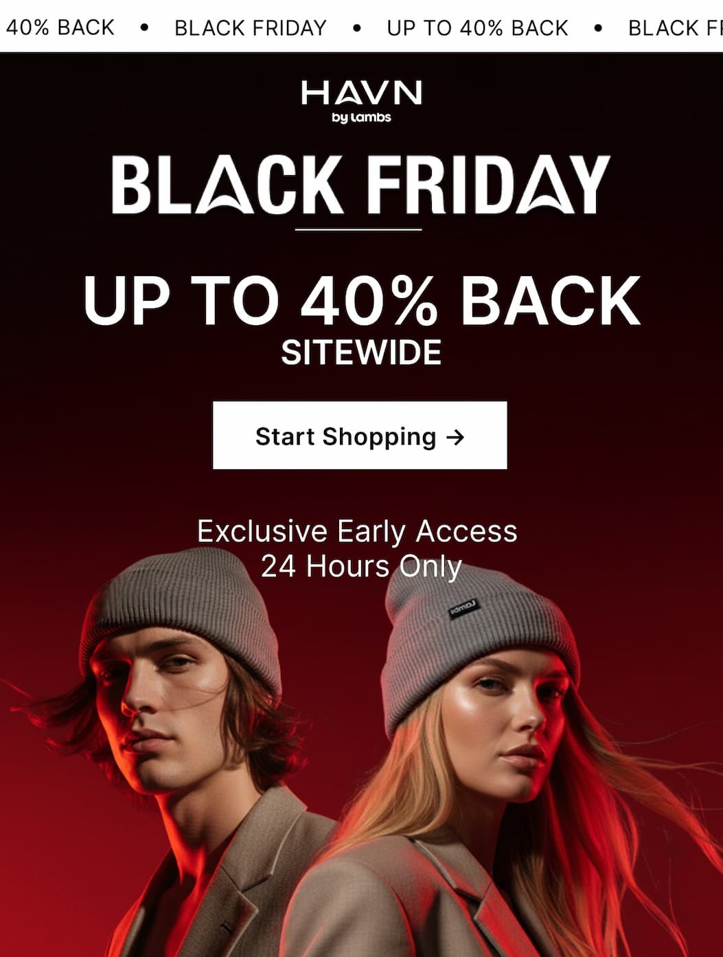 You're on the short list. So you're going first.