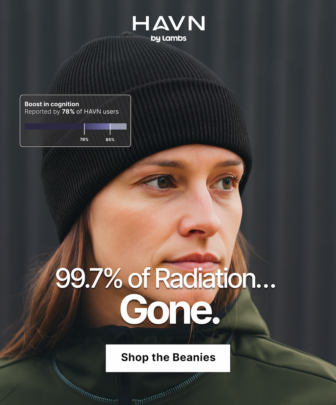 99.7% of Radiation…  Gone. 