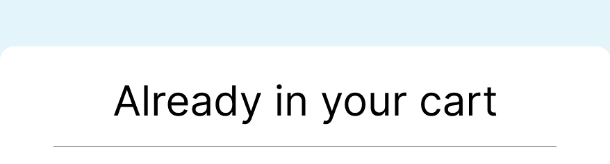 Simple reminder & one-click return to cart