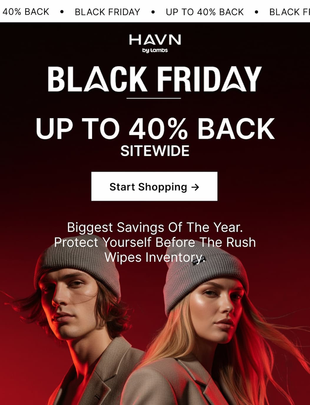 Biggest savings of the year. protect yourself before the rush wipes inventory.