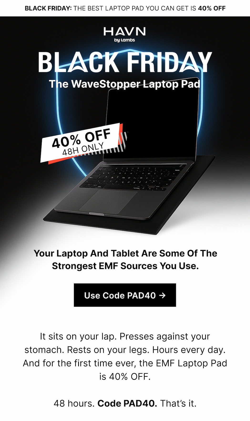 Work and study safer—your everyday EMF + HEAT shield for laptops and tablets.