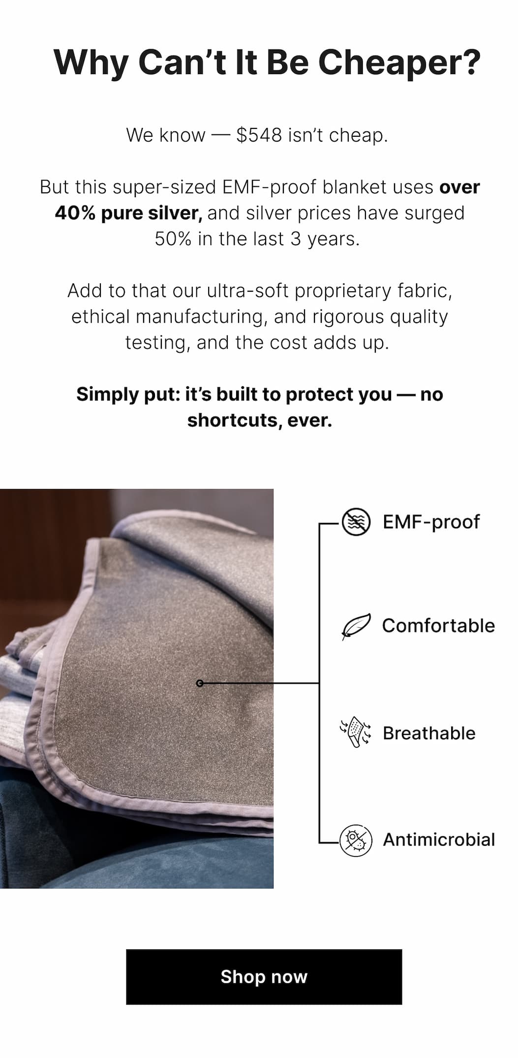 Wow 👀—The new EMF-Proof Blanket sold out in just 3 hours! It's amazing to see how many of you share our passion for better sleep and protection.  Good news, everyone can now grab one via preorders 🔥