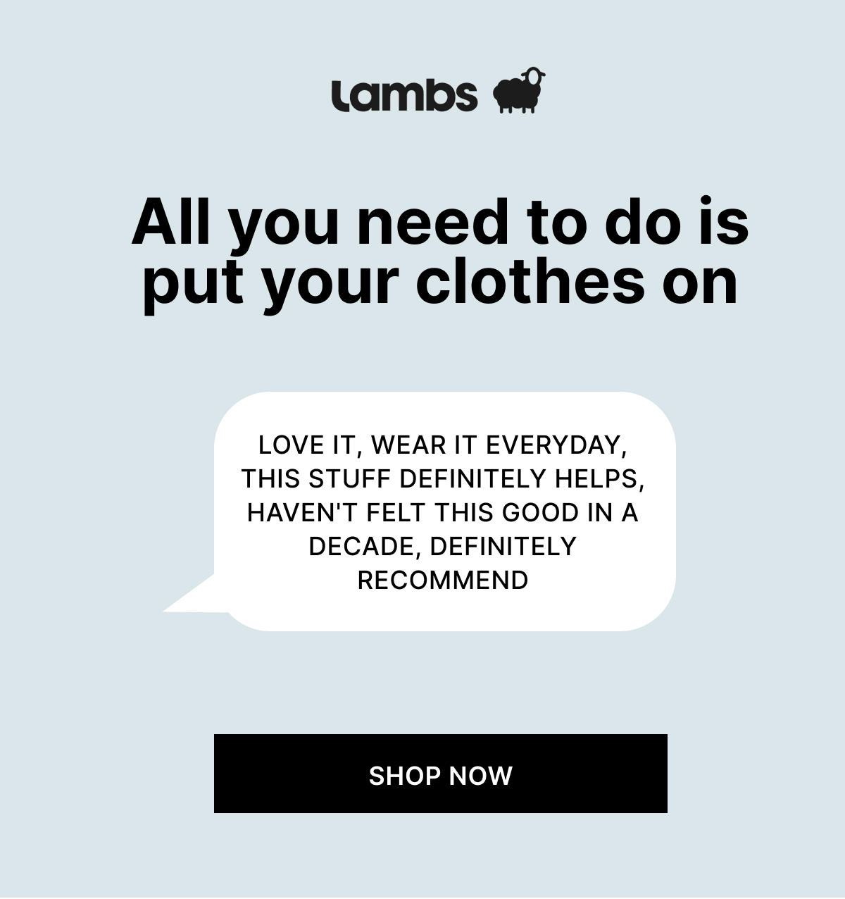 Clothing that actively supports your health.