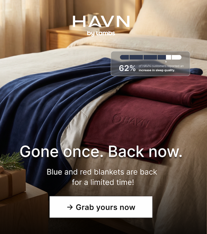 ur blue and red blankets are back. They sold out completely last time. Same 99.7% protection — grab yours before they're gone again
