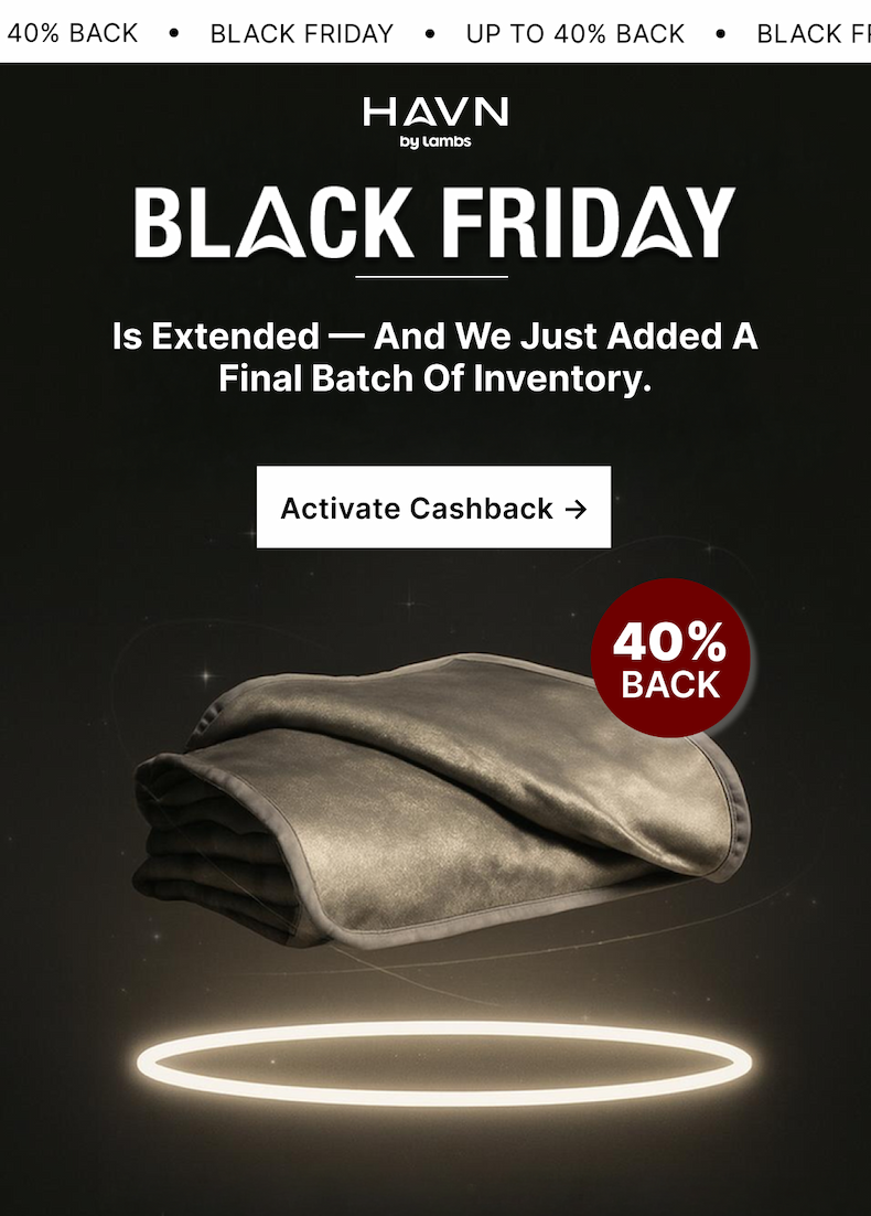 BF is extended — and we just added a final batch of inventory.