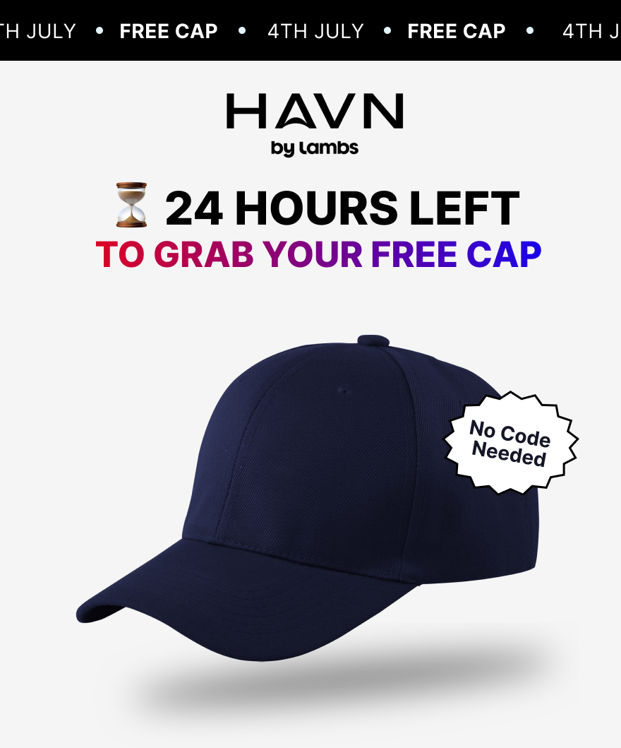 Our 4th of July Giveaway is ending in less than 24 hours. Spend $250 or more, and we'll gift you our bestselling $88 Navy EMF-proof Cap, absolutely FREE.