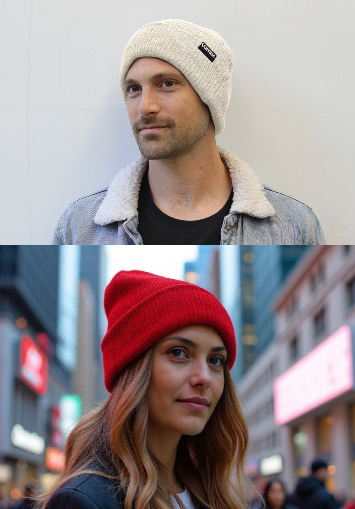 White Faraday beanie