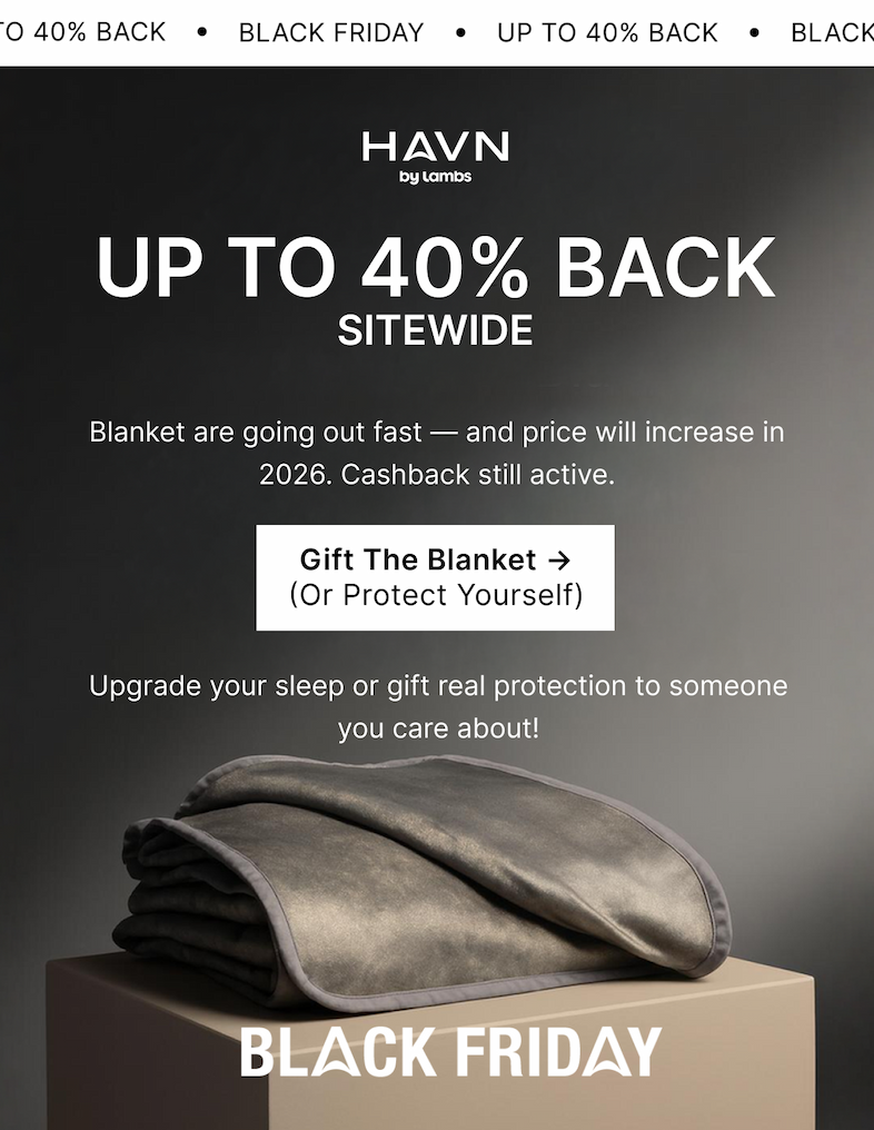 Our EMF-Proof Blanket is moving faster than anything else this Black Friday.