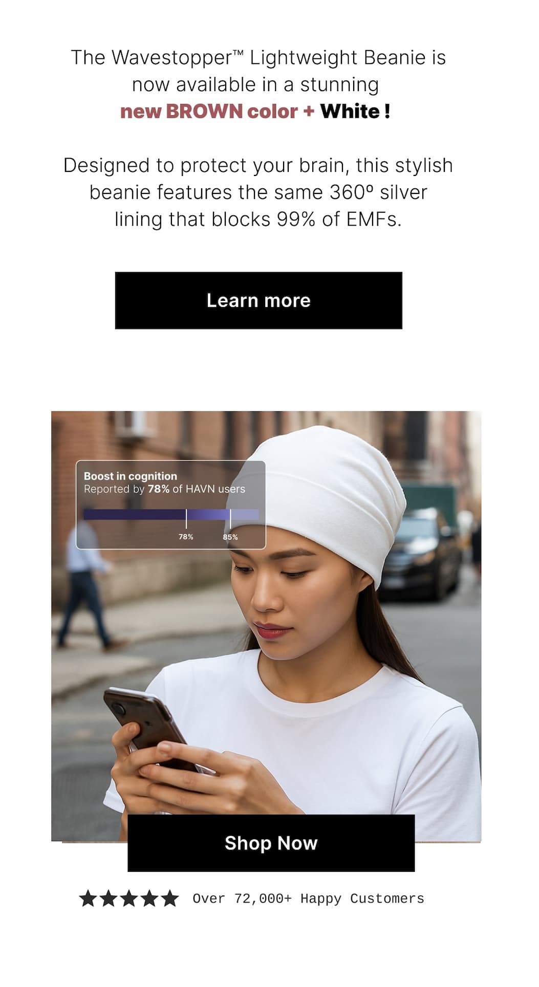 Breathable & ultra-soft EMF-blocking fabric  Ideal for sleep, hot climates and indoor use