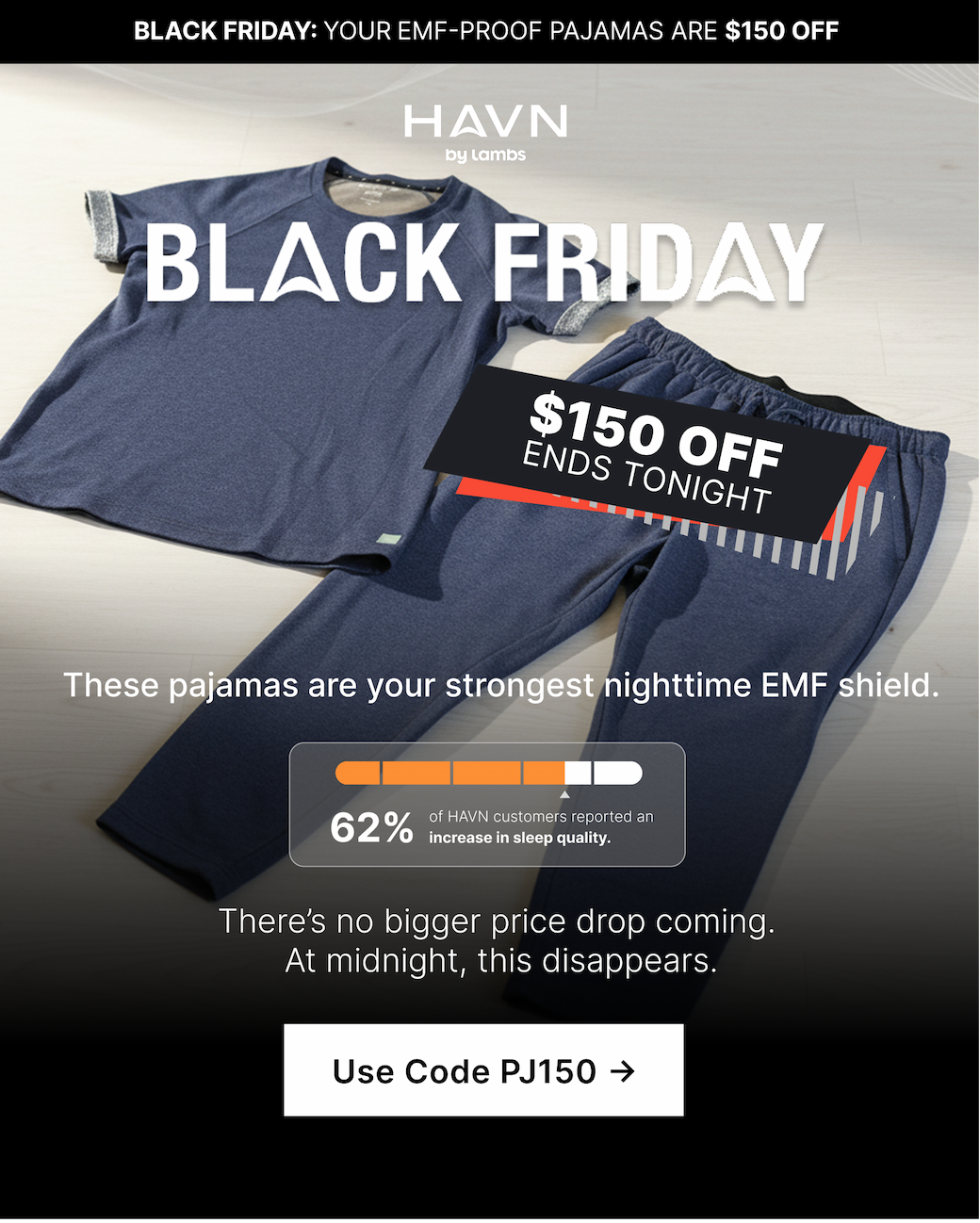 These pajamas are your strongest nighttime EMF shield.