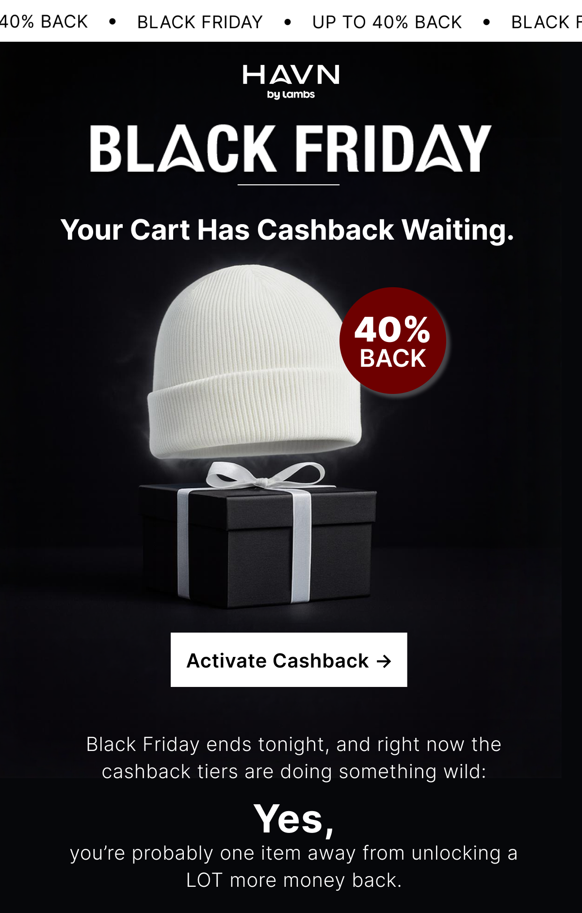 Black Friday ends tonight, and right now the cashback tiers are doing something wild: