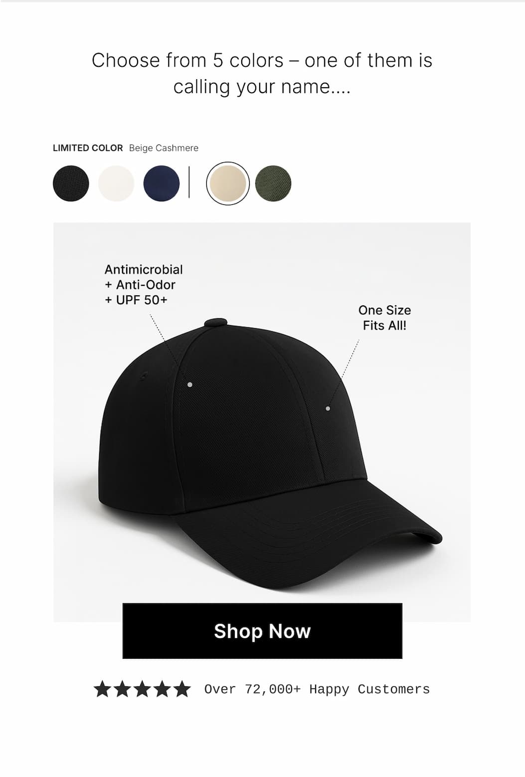 Choose from 5 colors – one of them is calling your name....