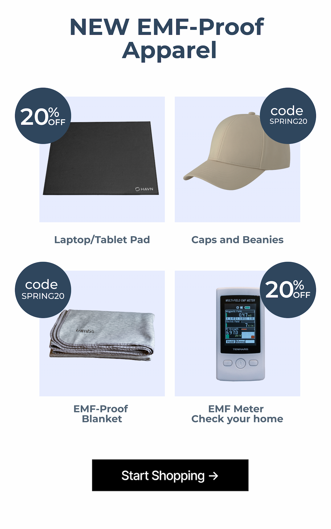 NEW EMF-Proof  Apparel