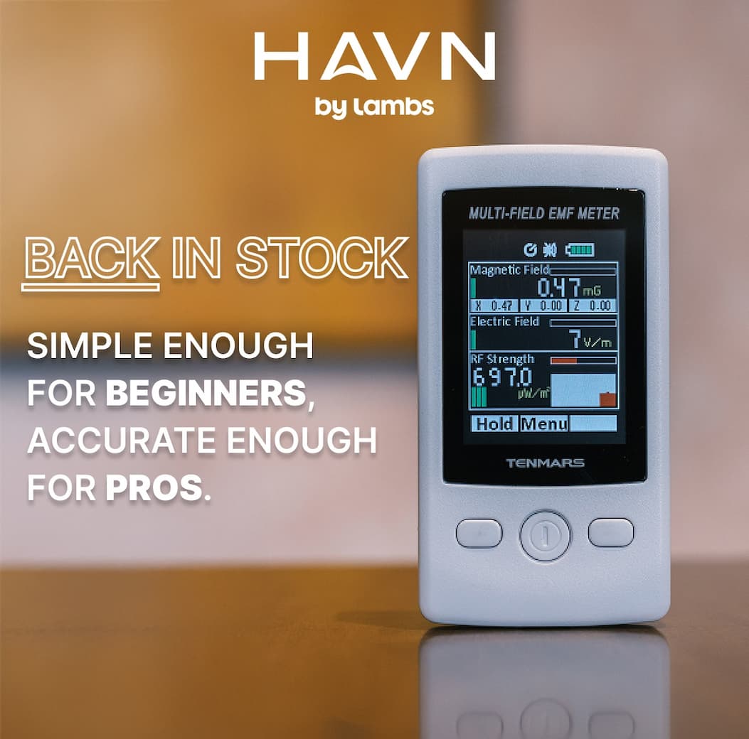 Ever wonder what's really happening in your living room? Or why your home office feels different from your bedroom?  The invisible world around us shapes how we feel every day.  **Introducing the HAVN Multi-Field EMF Meter - your window into what was previously unseen.**