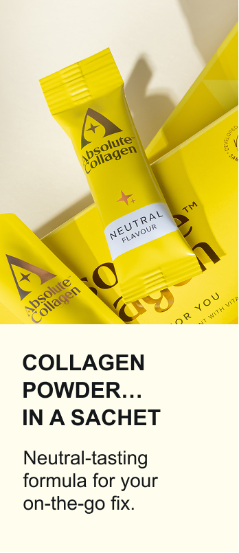 Collagen powder in a sachet