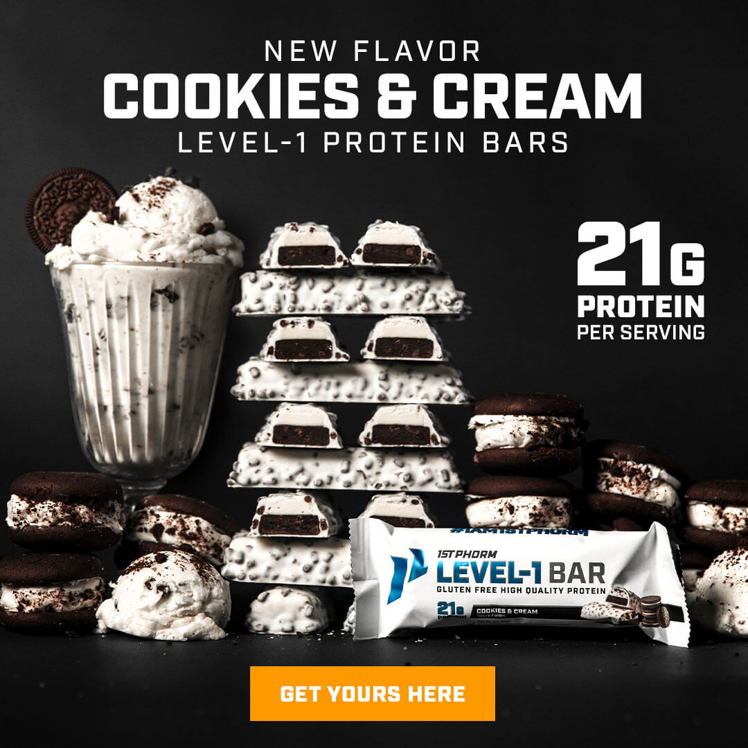 New Flavor - Cookies & Cream Level-1 Bars