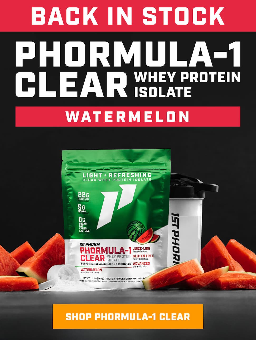 Watermelon Phormula-1 Clear - Back in Stock