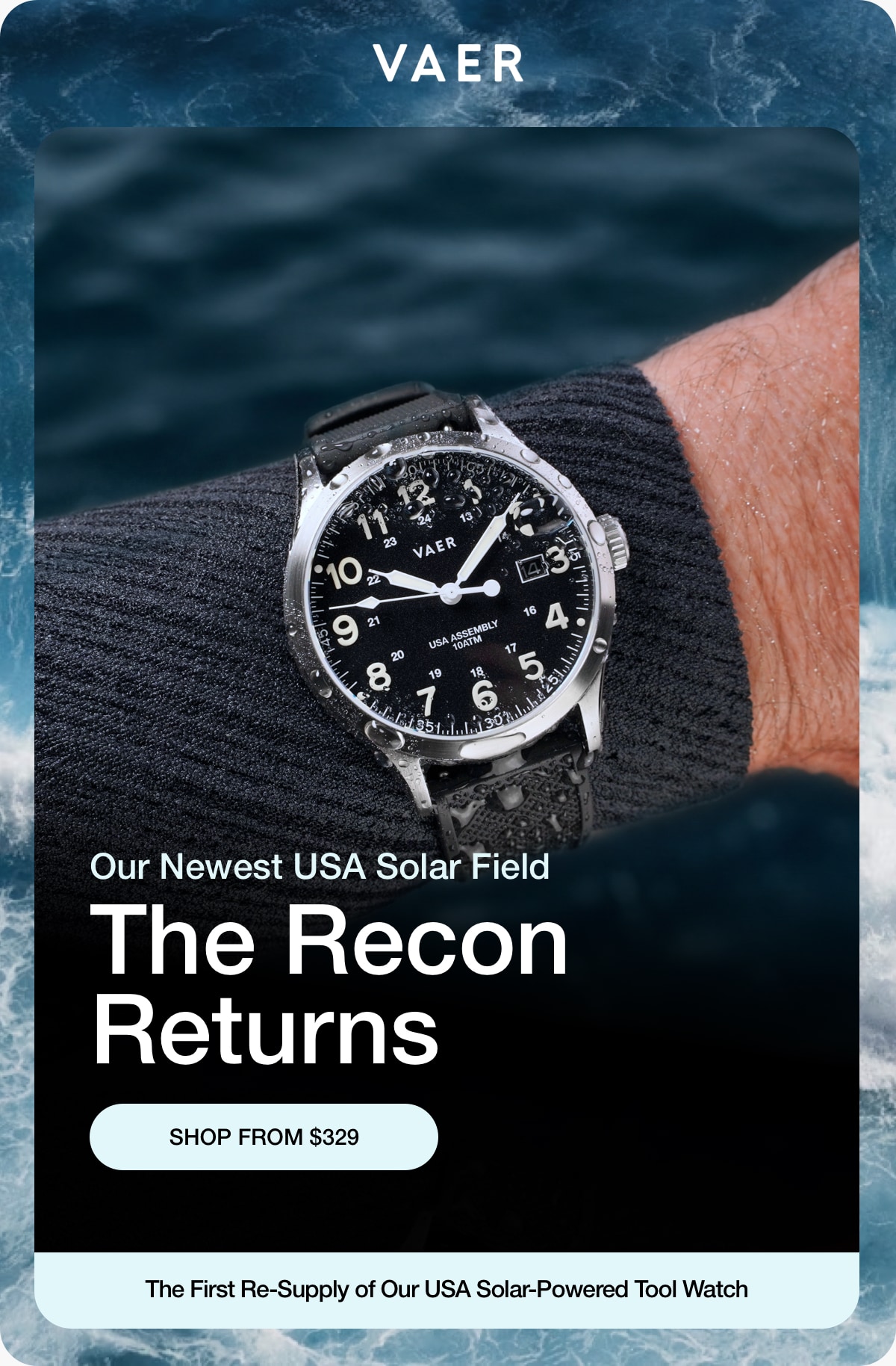 Vaer Announces the Return of the C5 Recon Solar Field Watch