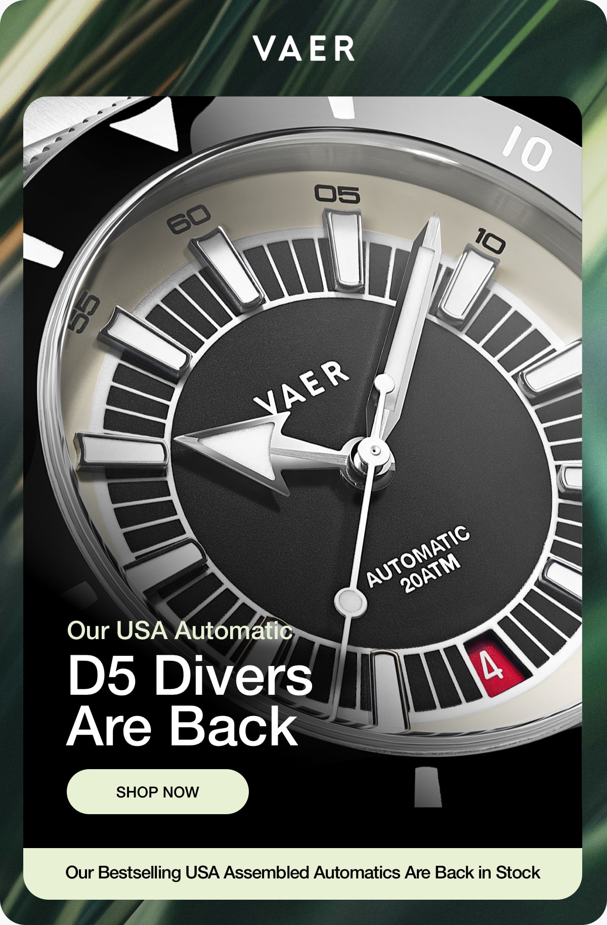 Vaer Restocks D5 Automatic Diver Collection with Upgraded Features