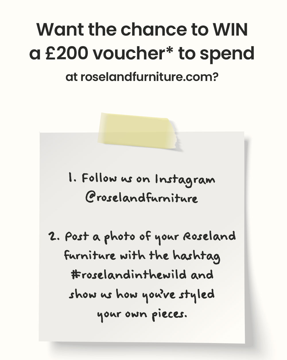 WIN £200 voucher to spend at Roseland! Roseland Furniture