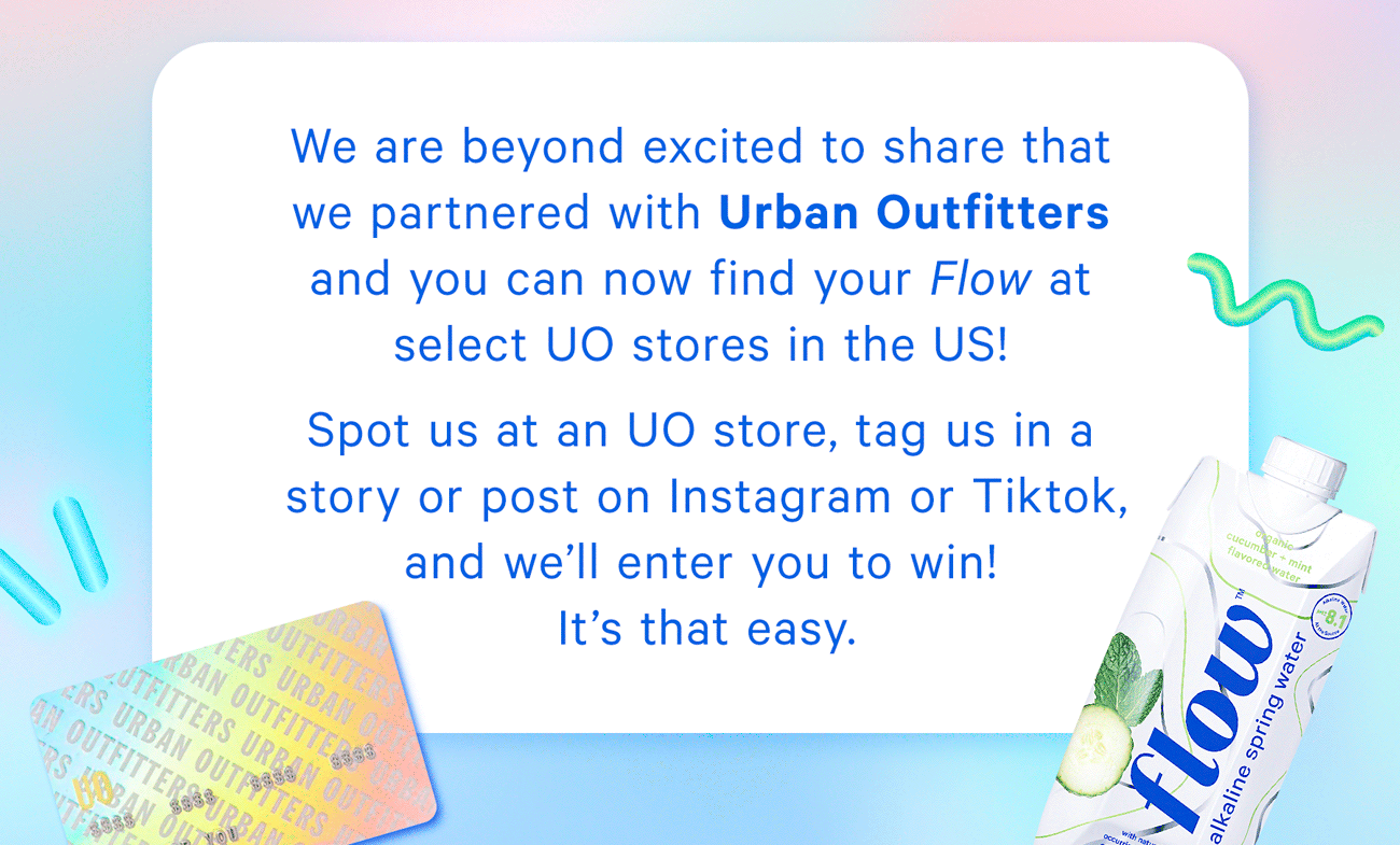 NOW available at Urban Outfitters! 💥 💥 Flow Hydration
