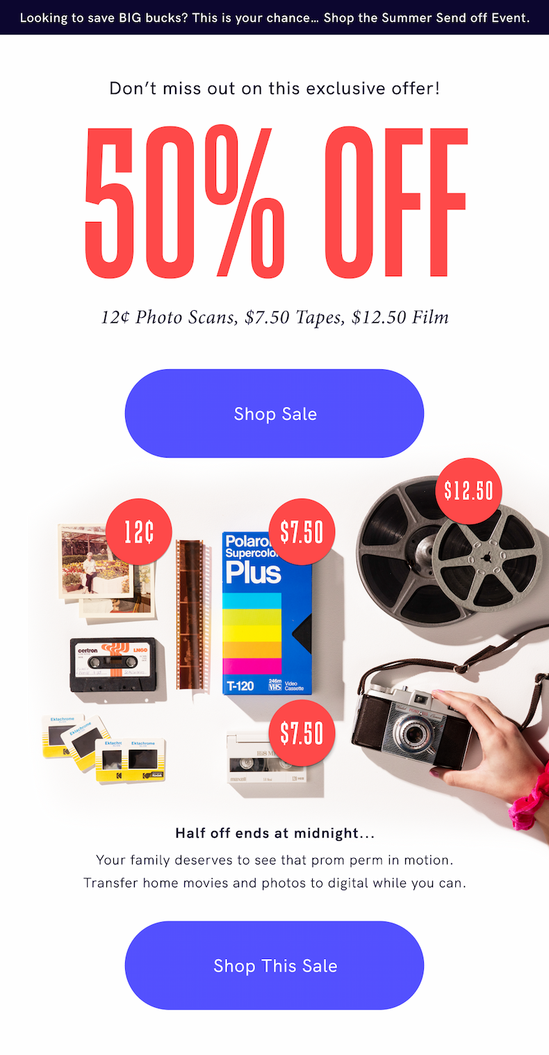 Shop sale