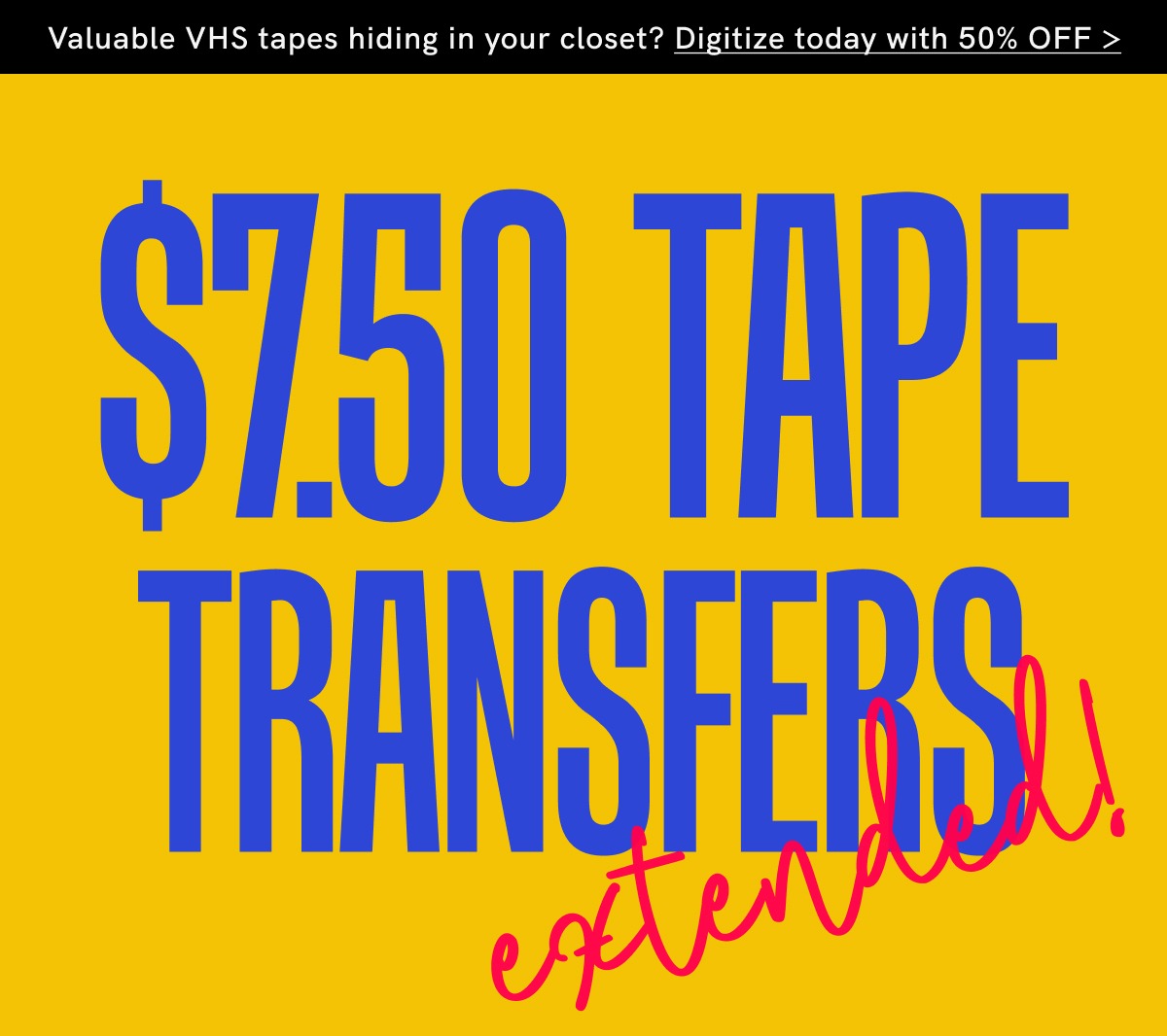 Tape Sale Alert! $7.50 taps