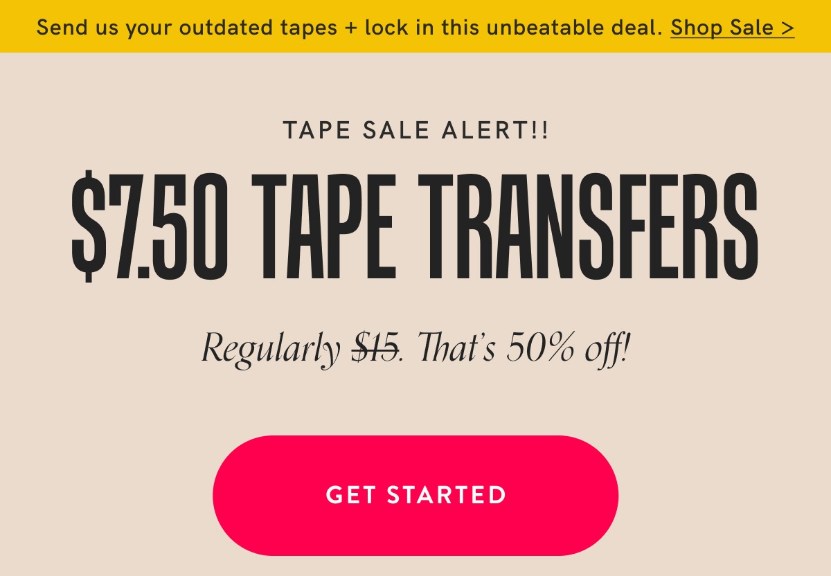 Tape Sale Alert! $7.50 taps