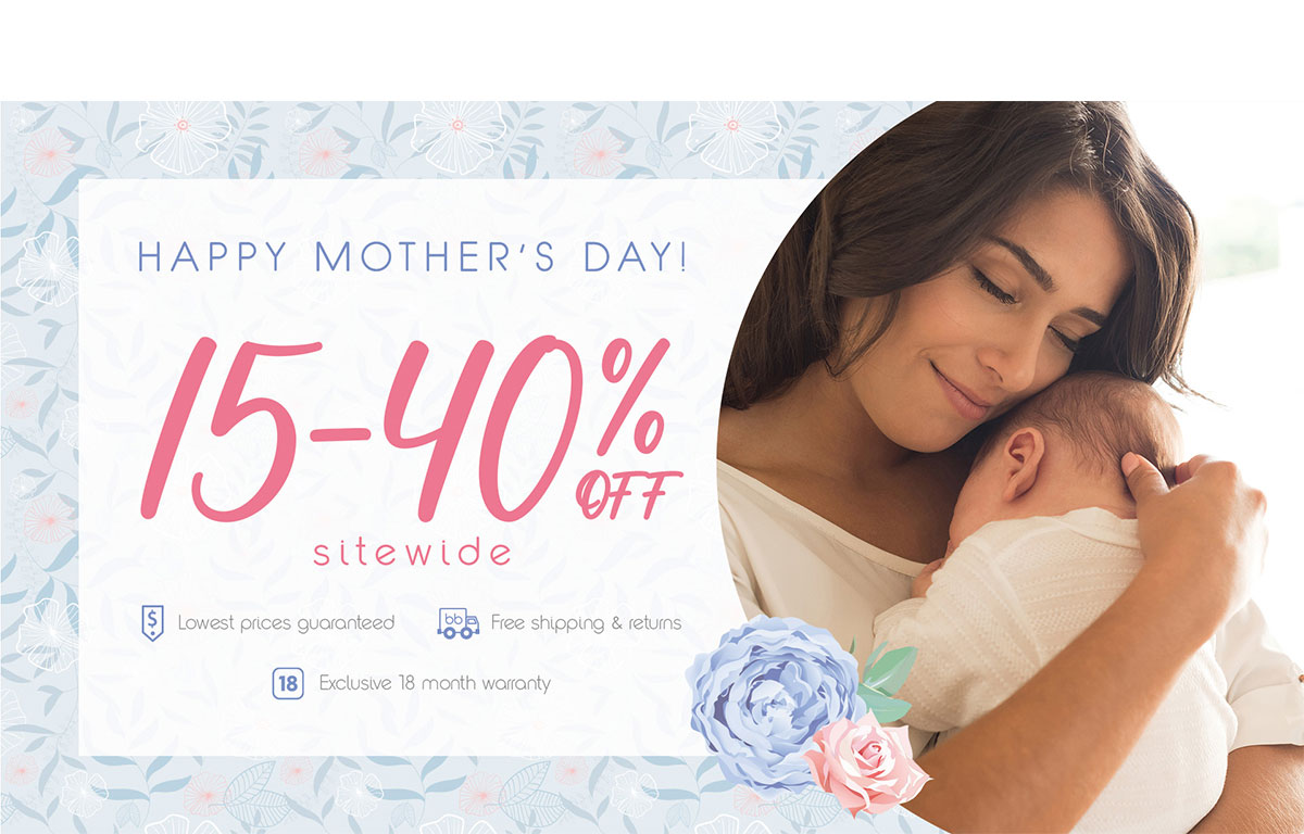 Happy Mother's Day! 15-40% OFF Sitewide
