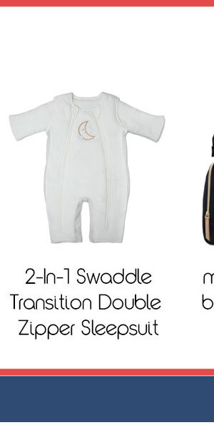 2-In-1 Swaddle Transition Double Zipper Sleepsuit