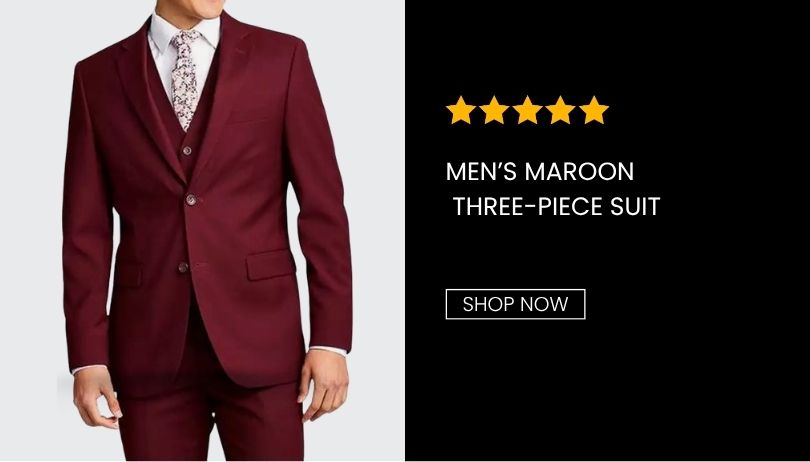 maroon suit