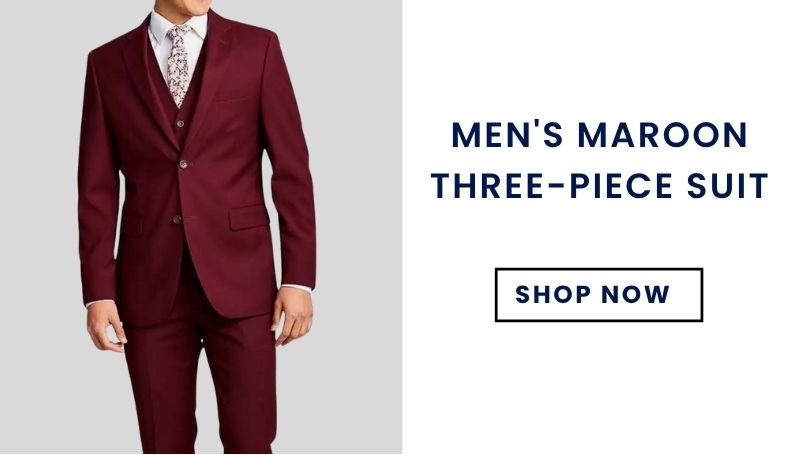 maroon suit