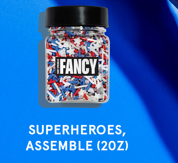 An image of the Superheroes Assemble sprinkle blend, part of the prize pack