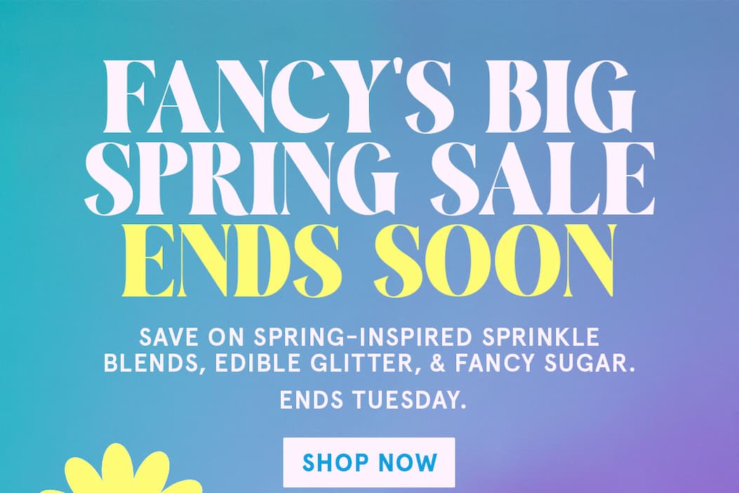 In big text: "Fancy's Big Spring Sale". Shop Now, up to 25% off.