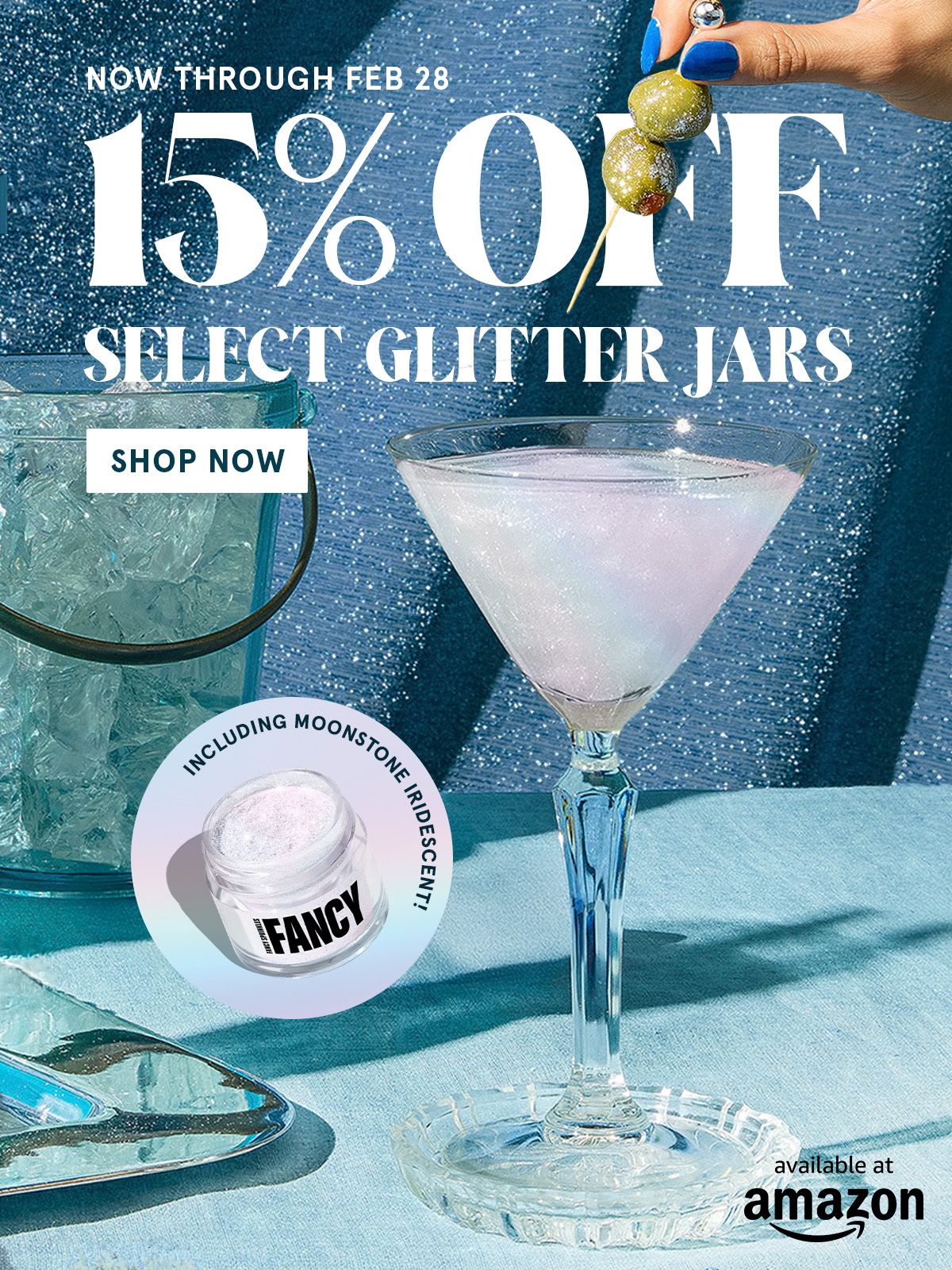 Limited time only: get 15% off select edible glitter jars! 