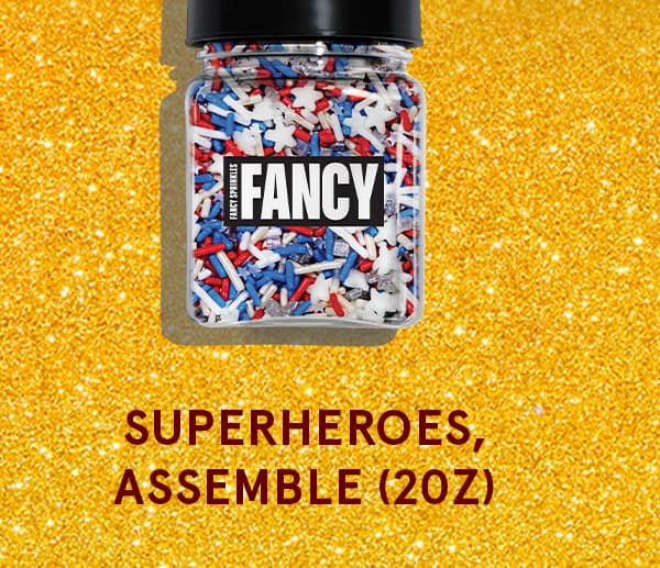 An image of the Superheroes Assemble sprinkle blend, part of the prize pack