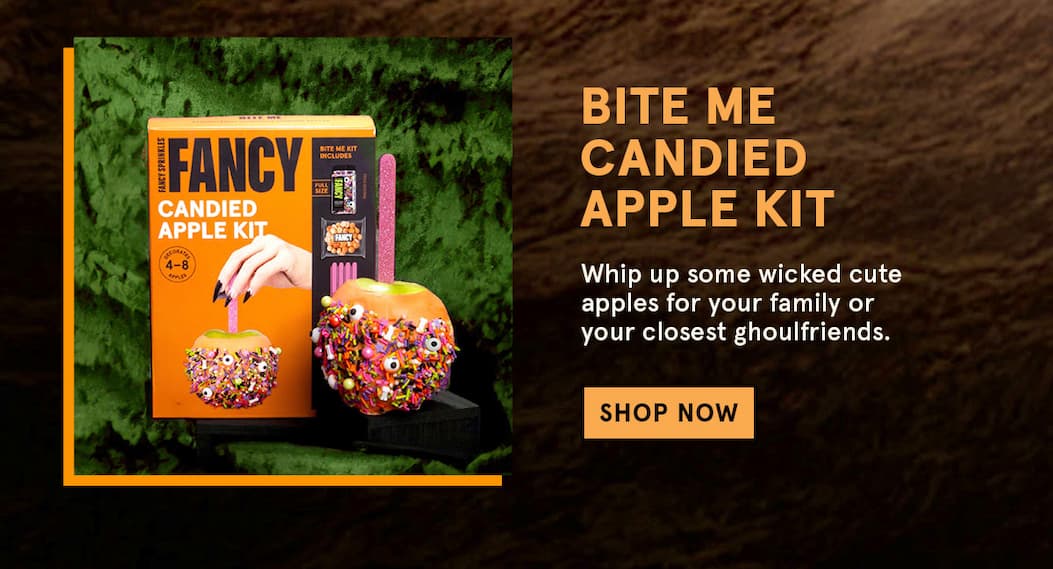 An image of our Bite Me Candied apple decorating kit, and a link to shop now. 