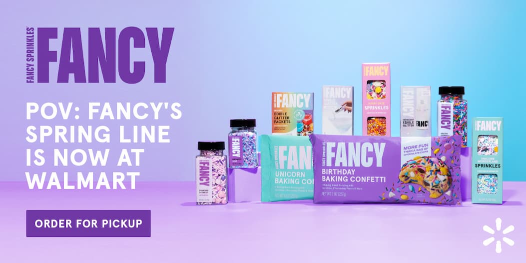 An image of our spring line-up of baking and drink decor, order for pickup at Walmart