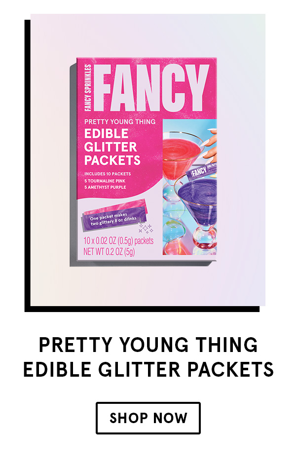 Shop Pretty Young Thing Edible Glitter Packets Now