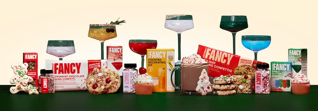 A photo of all the products, ready for the holiday season