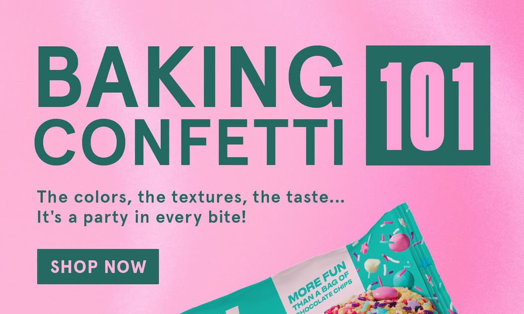 Baking Confetti 101: It's a party in every bite! Shop now! 