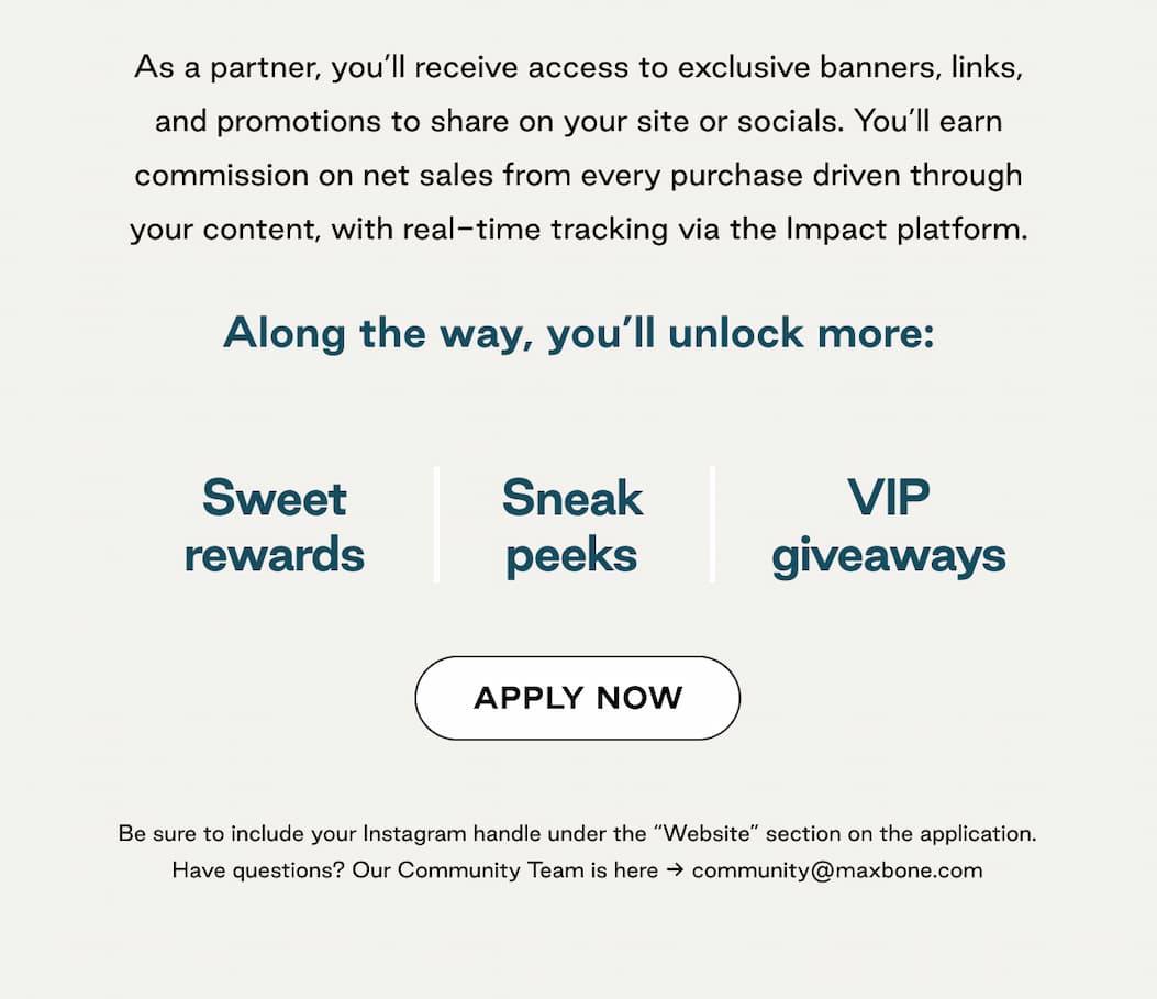 Become a maxbone ambassador!