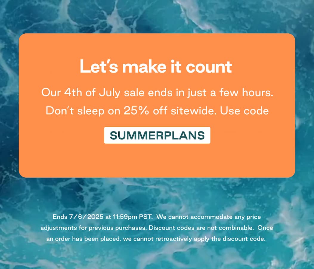 25% Off With Code SUMMERPLANS