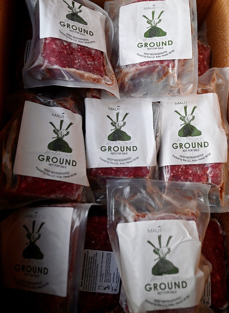 Packs of ground venison ready to be donated
