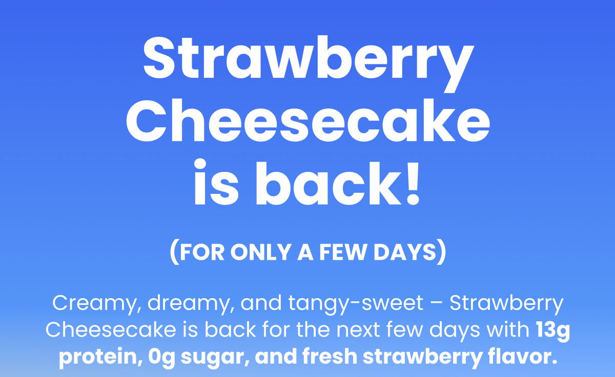 Strawberry Cheesecake is back! Strawberry Cheesecake is back!