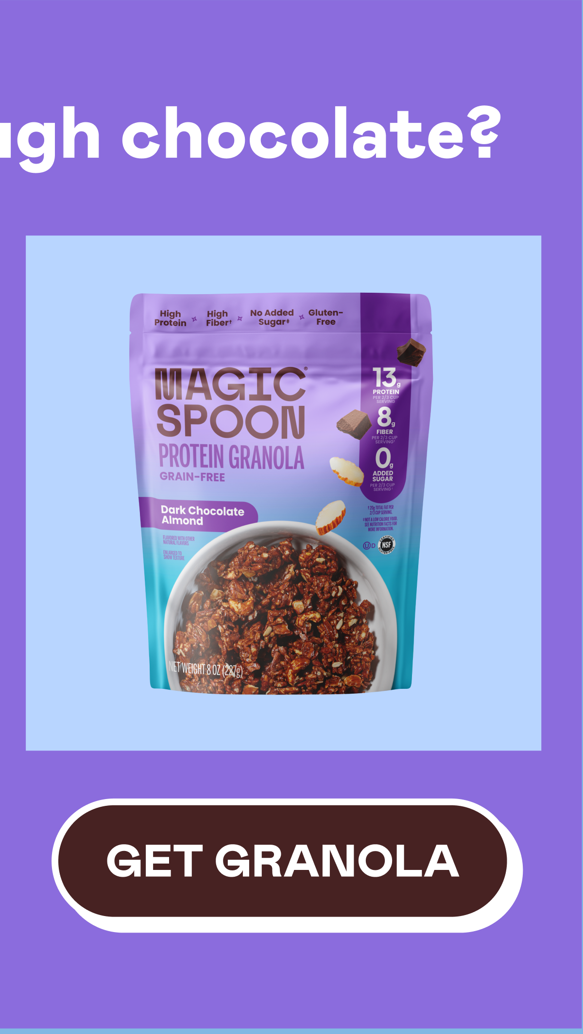 Dark Chocolate Almond Granola
